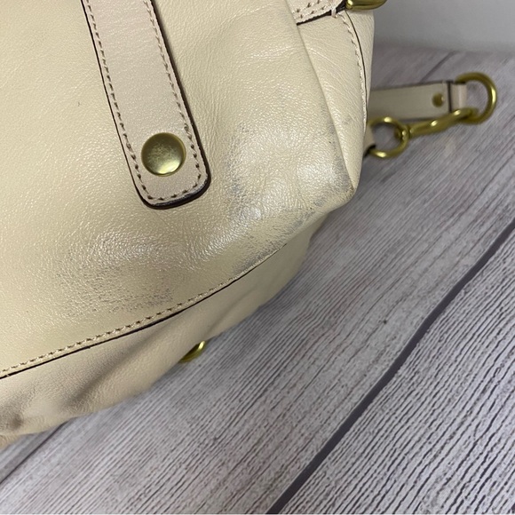 Coach Ashley Leather Satchel Crossbody Beige F15445 - Picture 5 of 15